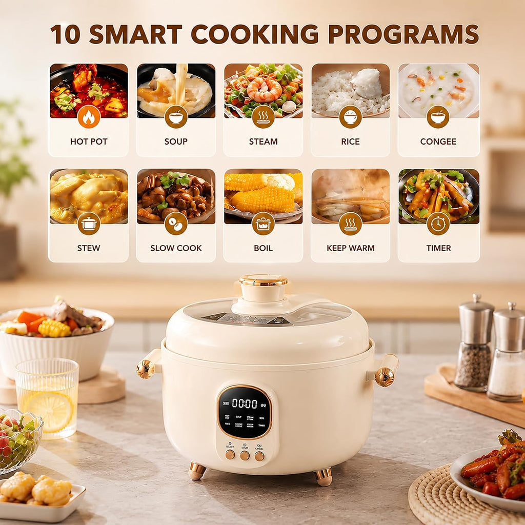 4L 70kPa Smart Electric Pressure Cooker & Multi-Cooker