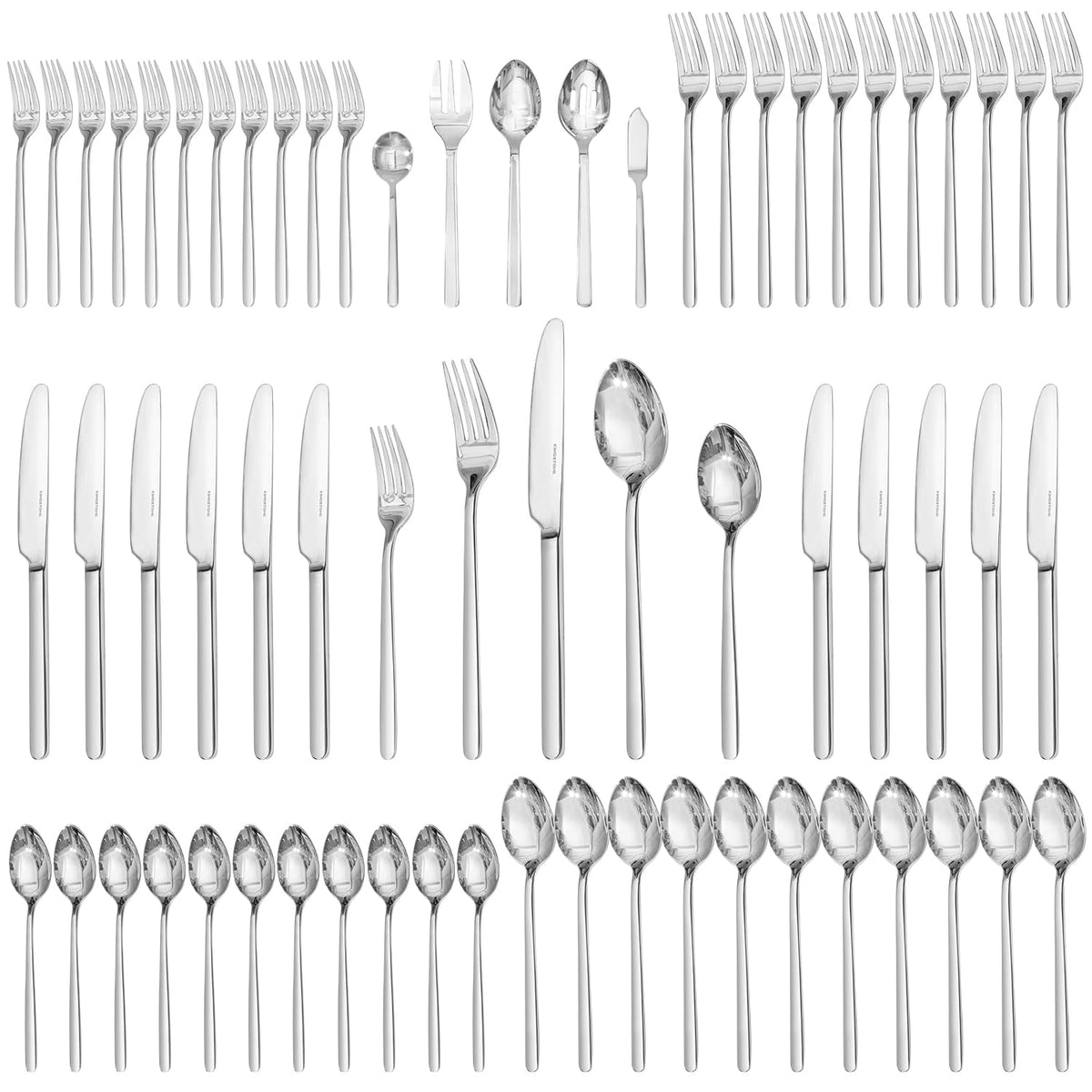 KINGSTONE Silverware Set, Flatware Cutlery Set