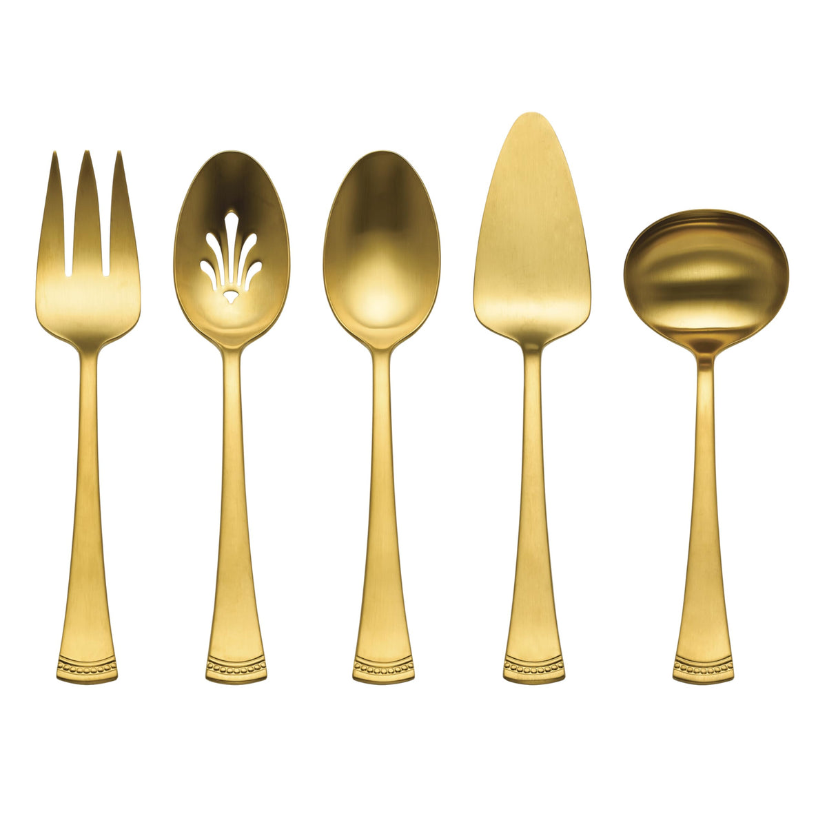Lenox Portola Flatware, 18/10 Stainless Steel, Satin Gold Finish