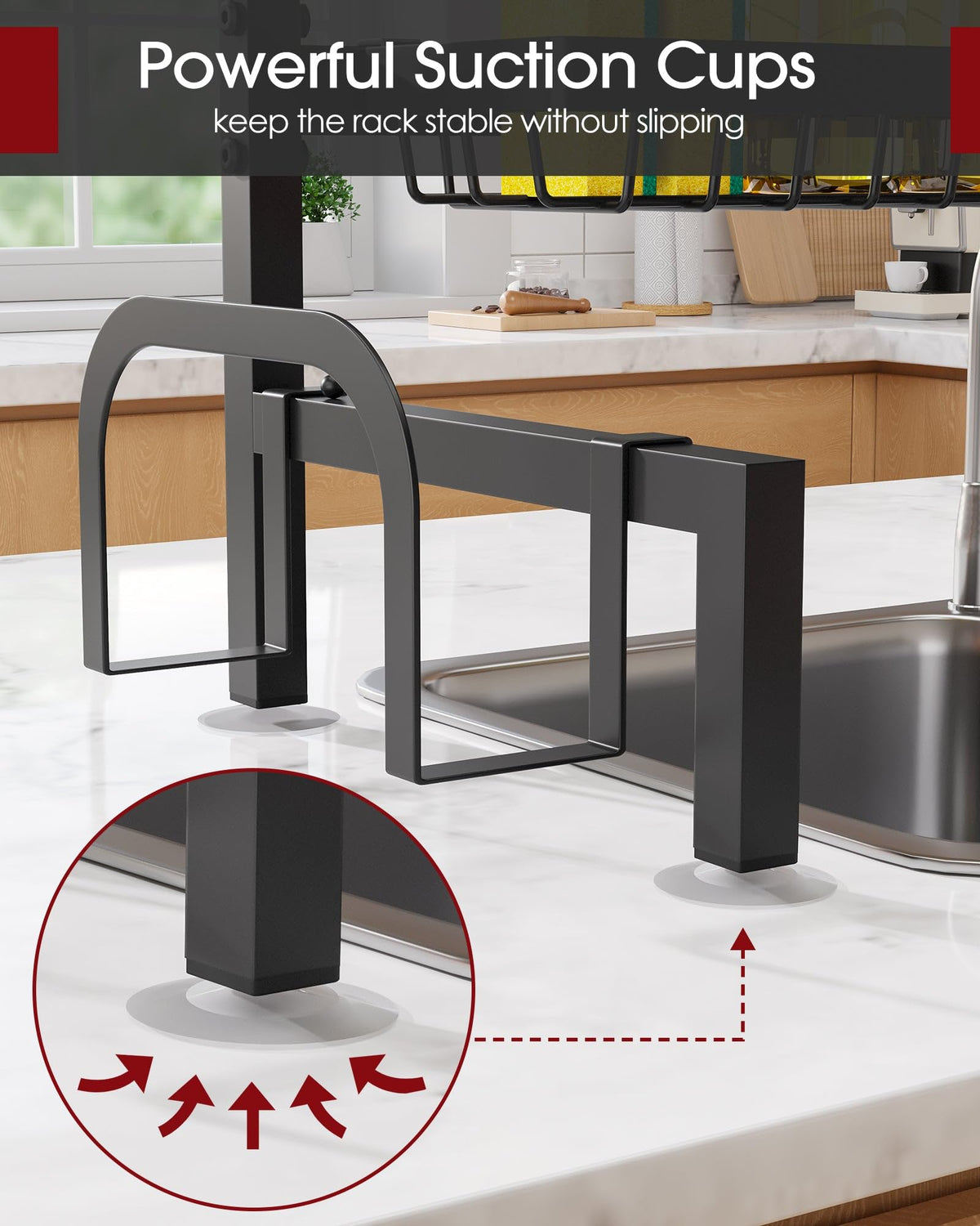 Sakugi Adjustable Over-the-Sink Stainless Steel Dish Rack