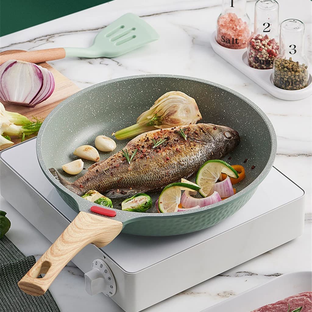 20cm Nonstick Frying Pan with Lid for Induction Cooking