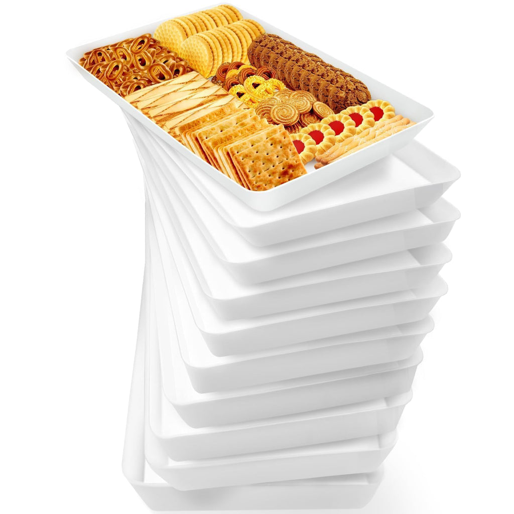 WOWBOX Serving Tray for Entertaining, Serving Platters for Snacks, Fruit, Cookies, Dessert