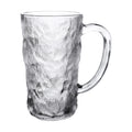 Japanese Style glacier cup with handle Glass Mug Beer Milk Lemon Juice Cup Coffee Cups Mug Gift(370ml) (370ml)