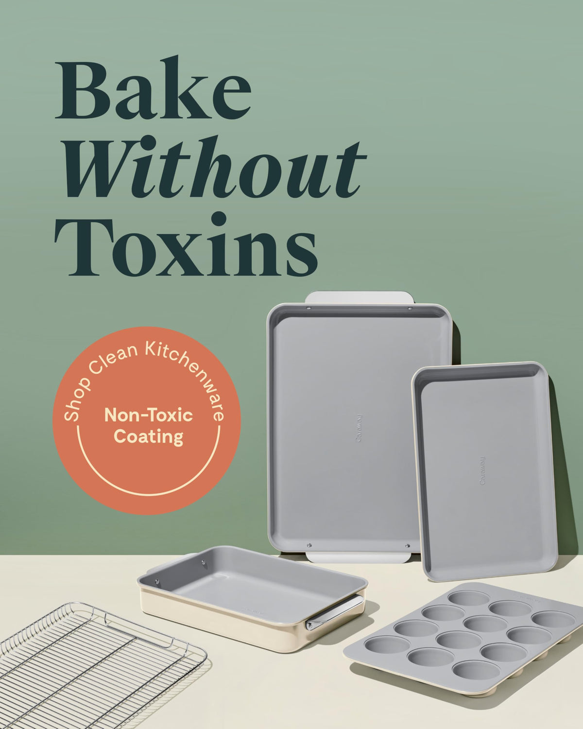 Caraway Nonstick Ceramic-Coated Bakeware Set for Baking