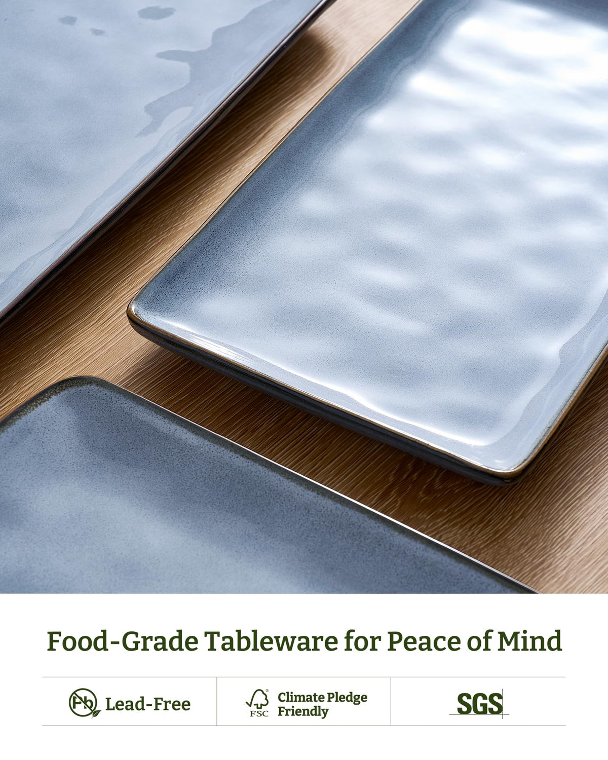 famiware Serving Platter, Ocean Rectangular Serving Dishes Serving Trays