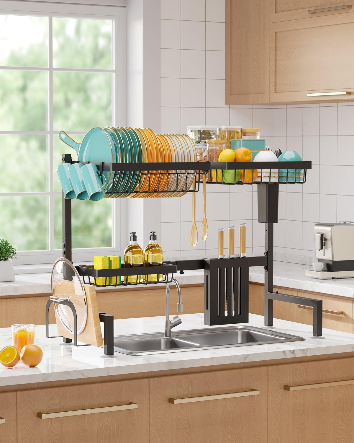 Sakugi Adjustable Over-the-Sink Stainless Steel Dish Rack