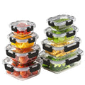 8-Pack Borosilicate Glass Food Storage Containers with Lids