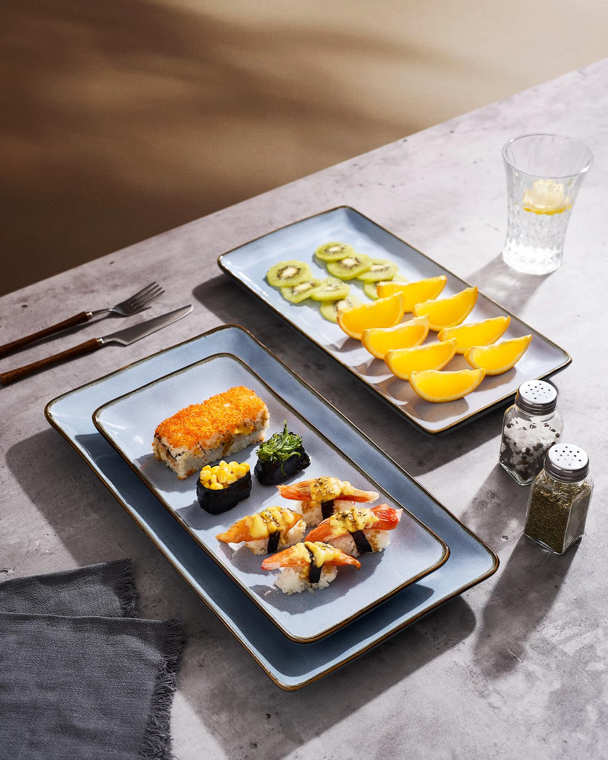 famiware Serving Platter, Ocean Rectangular Serving Dishes Serving Trays
