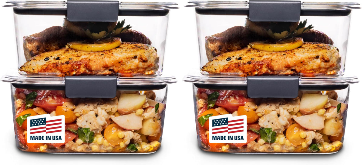 Rubbermaid Brilliance 2-Compartment Meal Prep Containers