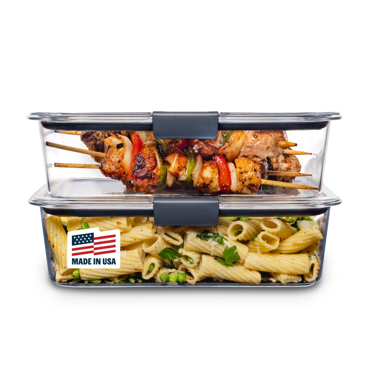 Rubbermaid Brilliance 2-Compartment Meal Prep Containers