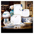 EAGLCQA Ceramics Dinner Set, Soup Pot/Plate/Bowl Combination Set | 50 Pieces High-Grade Bone China Porcelain Dinnerware Sets for Wedding Gifts