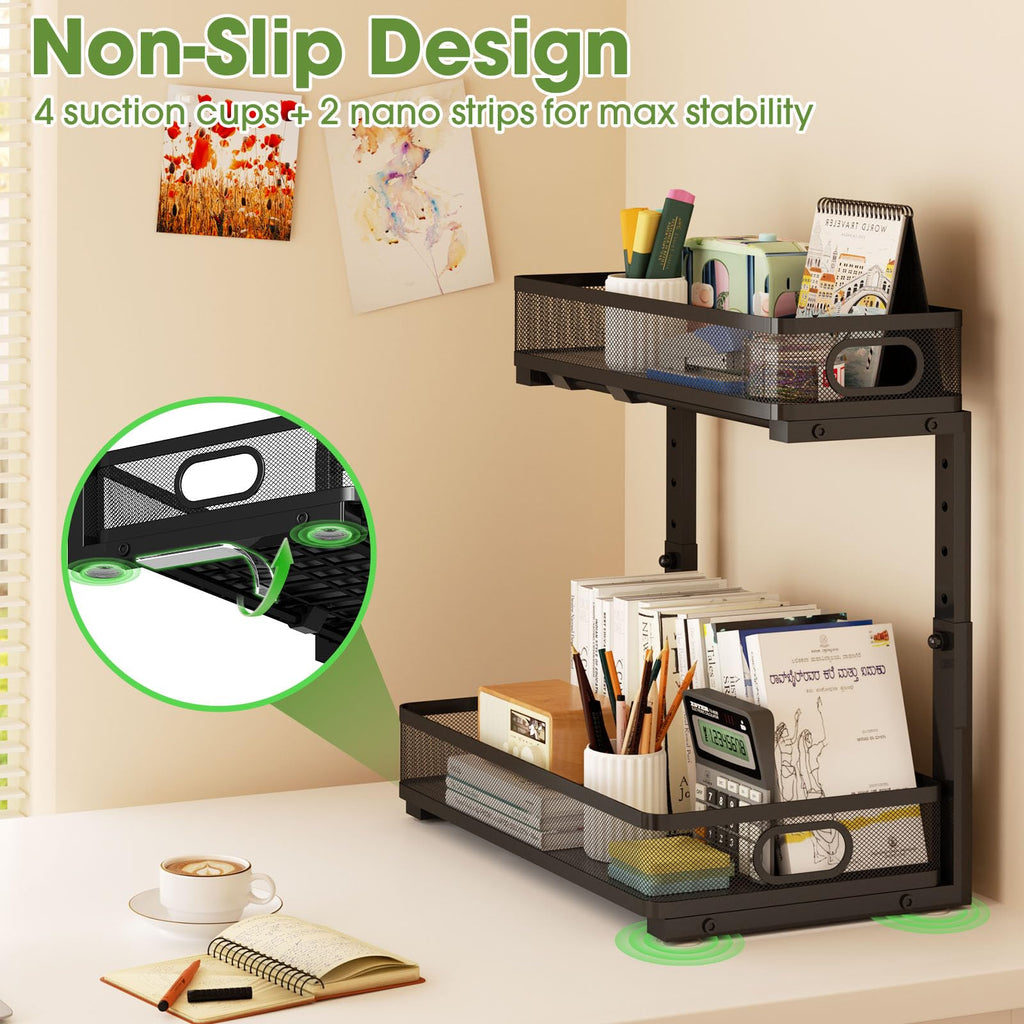 2-Pack Under Sink Organizer for Kitchen & Bathroom