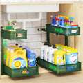 2-Pack Under Sink Organizer for Kitchen & Bathroom