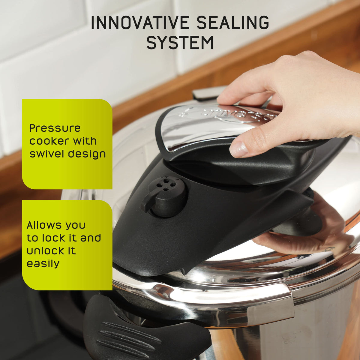 Universal Stainless Steel Pressure Cooker with Glass Lid