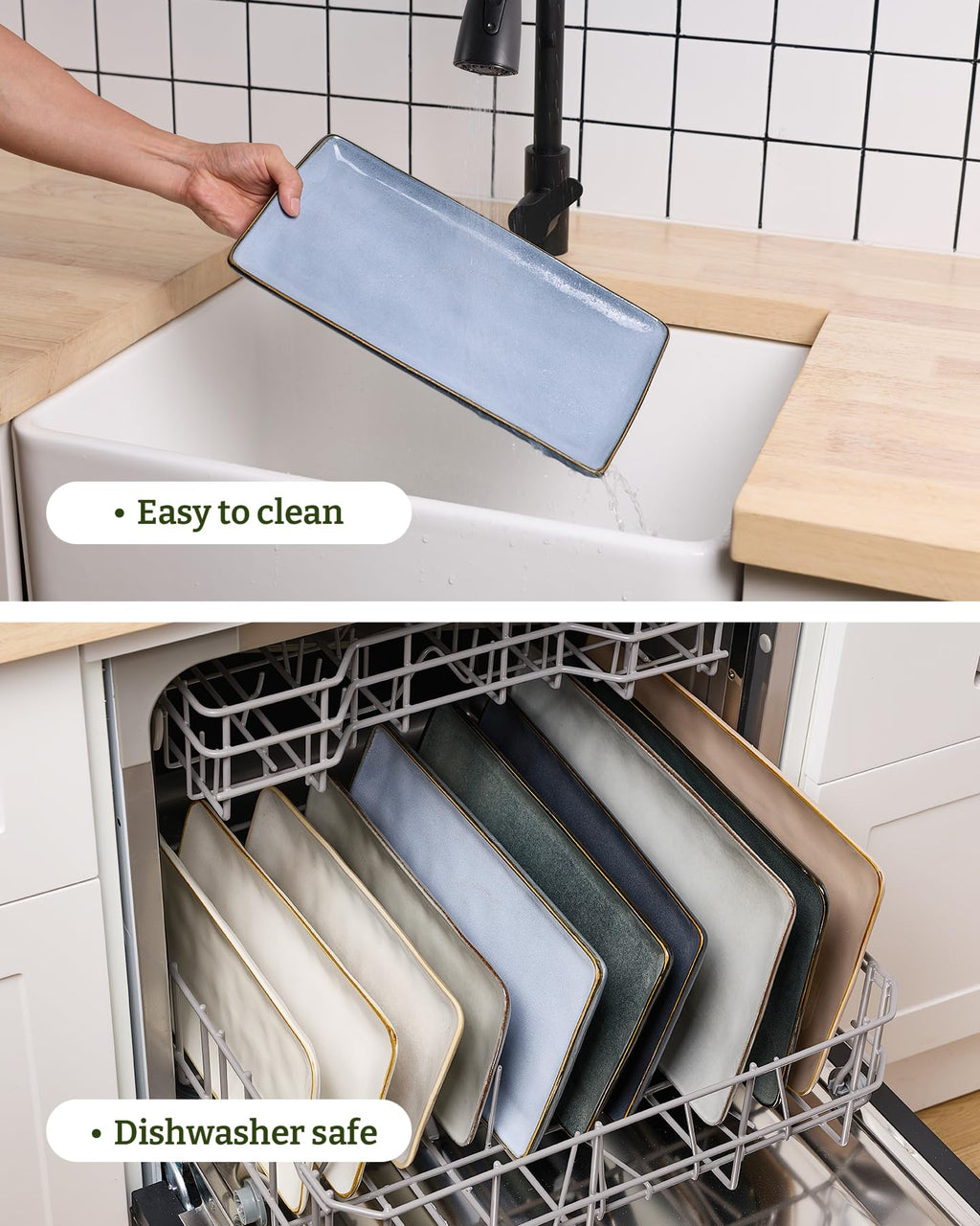 famiware Serving Platter, Ocean Rectangular Serving Dishes Serving Trays