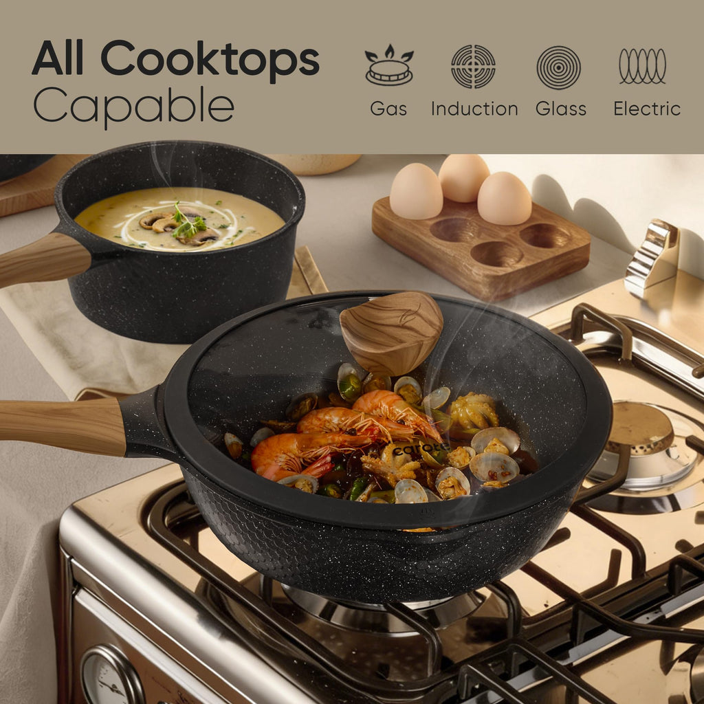 CAROTE Nonstick Pots & Pans Cookware Set