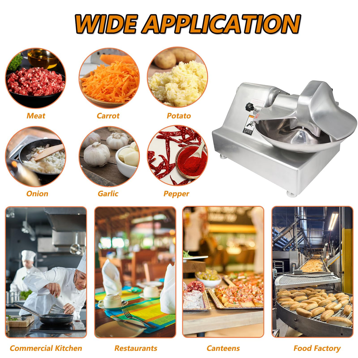Meat Bowl Cutter Mixer