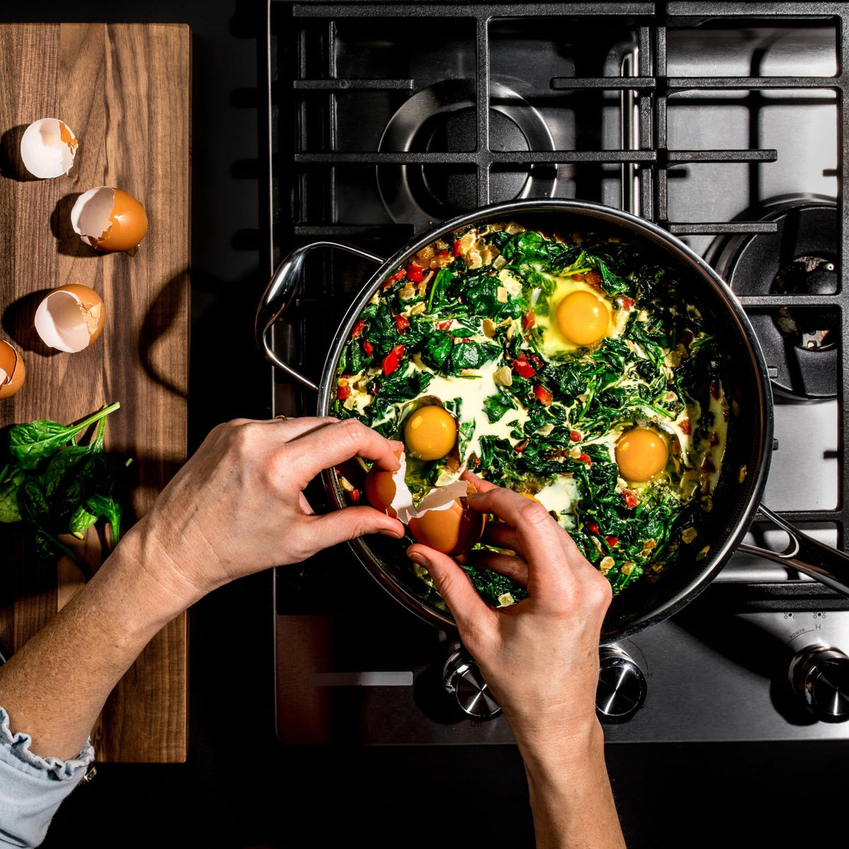 HexClad Hybrid Nonstick Deep Sauté Pan with Lid